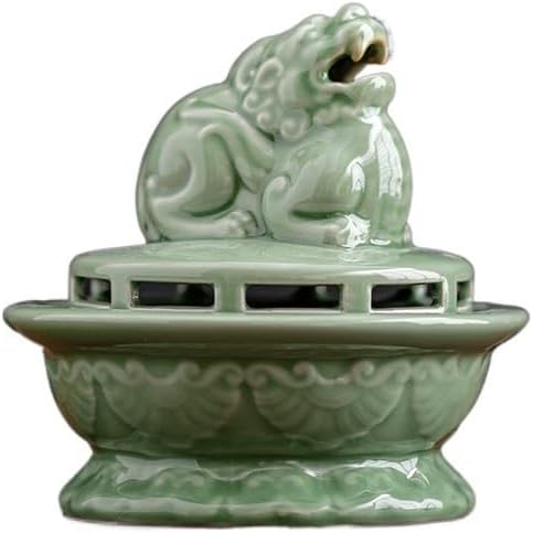Incense Burner Home Retro Zen Incense Burner Chinese Celadon Incense Burner Ceramic Desktop Ornaments Incense Stick Holder