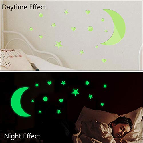 Adesivi da Parete Fluorescenti, 552pcs Stelle Luna...