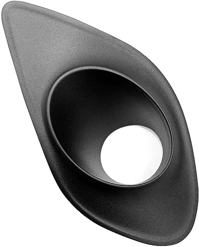 Image of Set of 2 Front Driver and Passenger Side Bumper Fog Light Bezel Black Textured For 2015 16 17 18 19 20 21 22 2023 Dodge Charger Scat Pack SRT392 Hellcat Model 68280429AA 68280428AA CH1038171 CH1039171