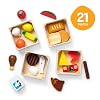 Melissa & Doug Food Groups, 21-Piece Wooden Toys Set of Pretend Play Food & Kids Play Kitchen Accessories, Preschool Toys for Girls & Boys Ages 3+