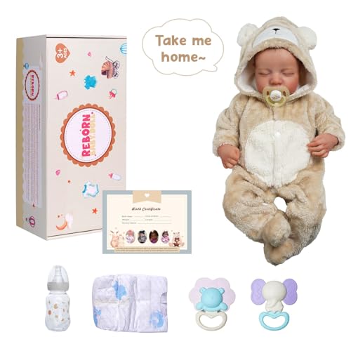 BABESIDE Lebensechte Reborn-Baby Puppen Junge 17 Zoll Handgemachte Realistische Wiedergeborene Puppe Neugeborenes mit weichem vinylkörper Echte Puppen mit Spielzeugzubehör – Bild 7
