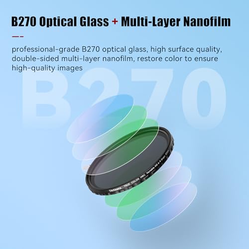 7artisans True Color VND Filtre à densité Neutre réglable 2-5 niveaux/6-9 Niveaux VND réglable 67 mm/72 mm/77 mm/82 mm Filtre à densité Neutre polarisé pour Objectif d'appareil Photo Film vidéo – vue 5
