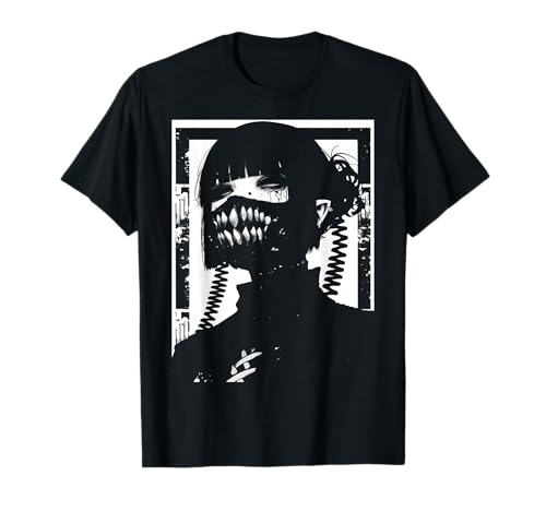 Horror Techwear Ghoul Girl Cybergoth Gothic Anime Manga T-Shirt