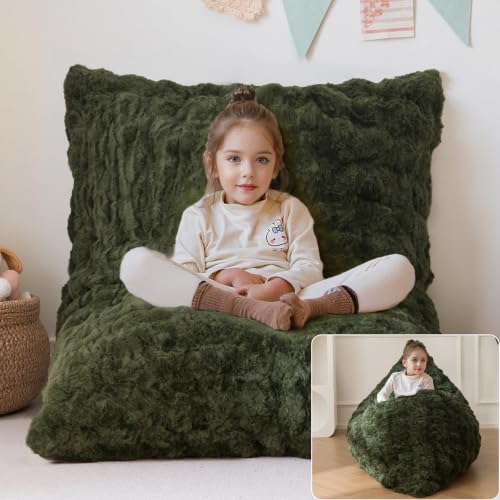 MAXYOYO 3 in 1 Kids Bean Bag Chair, Comfy Floor Sofa with Removed Cover