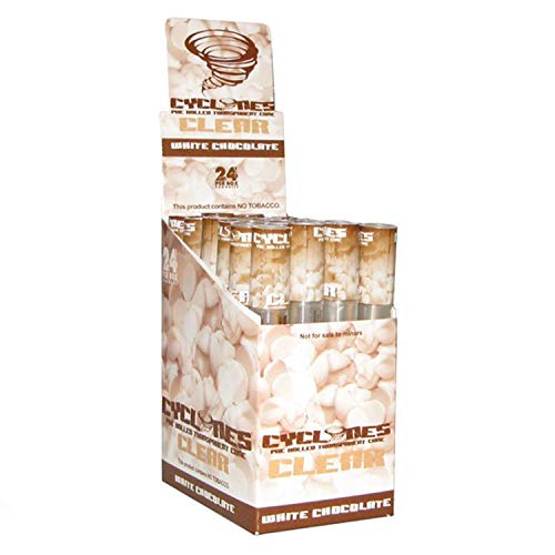 1 Box Cyclones CLEAR "White Chocolate" Cones Transparent Vorgerollt