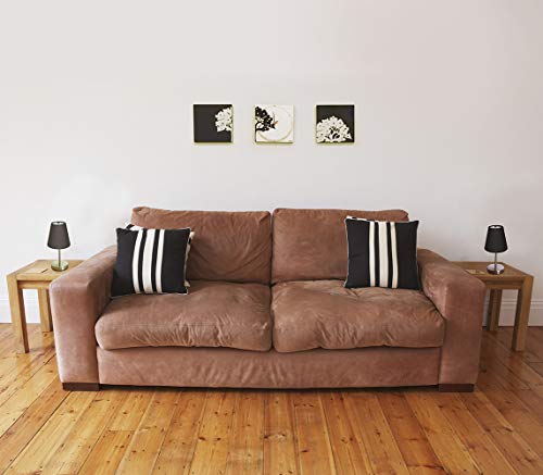 Simple Designs Lt2013-Blk-2Pk Sand Nickel Mini Basic Table Lamp With Fabric Shade 2 Pack Set, Black , 2 Count #TOP1