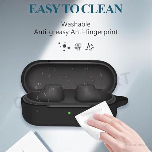 Image of Silicone Case Cover Compatible for Sony WF-C510 with Hygiene Kit (Black)