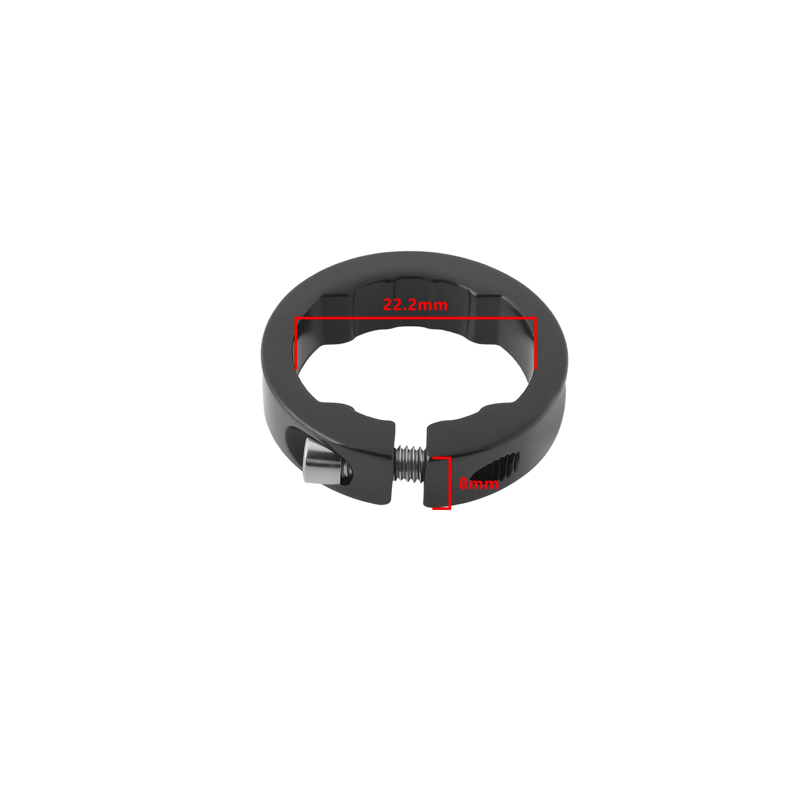 2 Stuks Fiets Handvatten Lock Kaak Klemmen Ringen Fiets Grips Klem Ringen Aluminium Fiets Grip Lock Op Klemmen voor 22.2mm Fietsstuur zwart