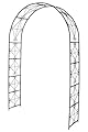 1. GO Steel Garden Arch, 7'2'' High x 4'5'' Wide, Garden Arbor for Various Climbing Plant, Outdoor Garden Lawn Backyard