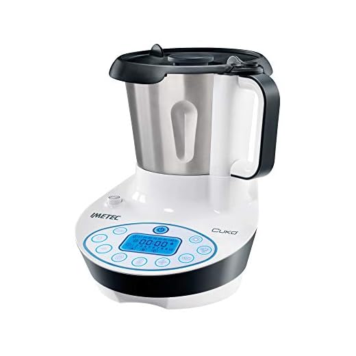 Imetec Cukò Robot da Cucina Multifunzione con Cottura, Multicooker con 3 Programmi Automatici di cottura per Risotti, Pasta e Vellutate, 8 Funzioni, 570 W, 4 Porzioni, con Ricettario