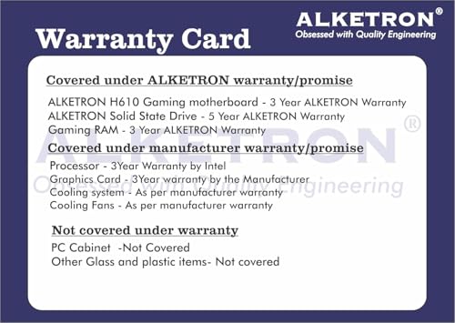 Image of ALKETRON OfficeMate Desktop PC - i5 core 12th GEN(Alder Lake) Processor - Fully Assembled PC - 3Year Warranty