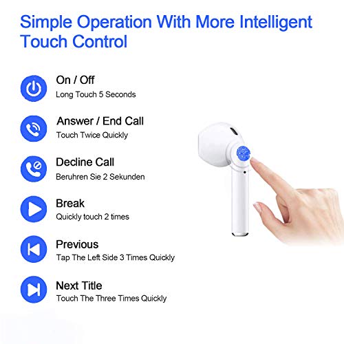 image for FatCat Wall Graphics Bluetooth 5.0 Wireless Earbuds Headsets Bluetooth