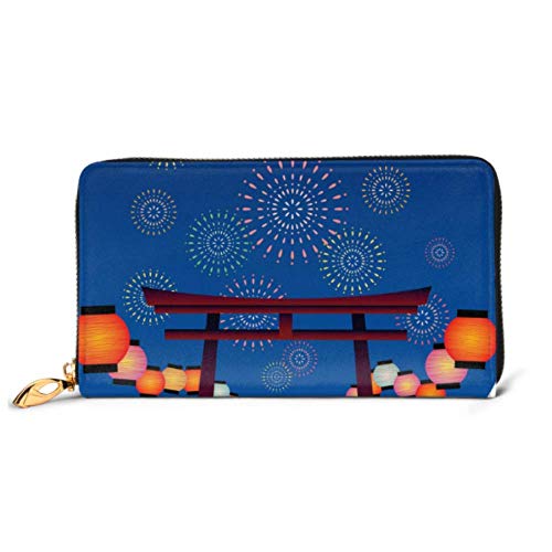 Preisvergleich Produktbild JHGFG Mode Handtasche Reißverschluss Brieftasche Japan Summer Festival Grafik Telefon Clutch Geldbörse Abendkupplung Blocking Leder Brieftasche Multi Card Organizer