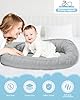 Baby Lounger Pillow, Adjustable Baby Lounger for Newborn 0-24 Months, Breathable & Soft Infant Lounger, Tummy Time Baby Lounger for Home and Travel, Baby Girls & Boys Babies Stuff, Grey #4