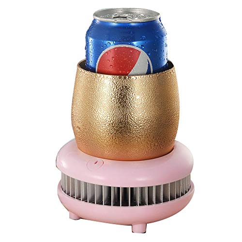 Wanya Mini Office Electronic Beer Beverage Fast Cooling Cup Portable Traveling Cold Drink RefrigeratorPink