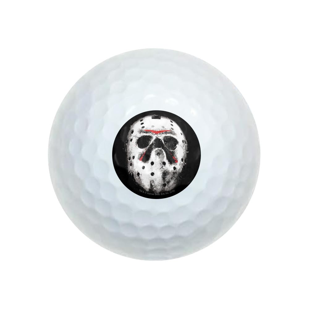 Friday The 13th Jason Mask Wilson Golf Balls 12 Pack, Regulation Size Full Color Premium Golf Balls