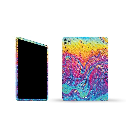 Image of MightySkins Carbon Fiber Skin Compatible with Apple iPad Pro 11 inch M2 4th Gen (2022) Full Wrap Kit - Paint Currents | Protective Durable Textured Carbon Fiber Finish | Easy to Apply | Made in The USA