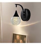 WillWant Led Bubble Wall Lamp,Globe Crystal Wall Lights,Modern Wall Sconce for Bathroom, Bedroom,...
