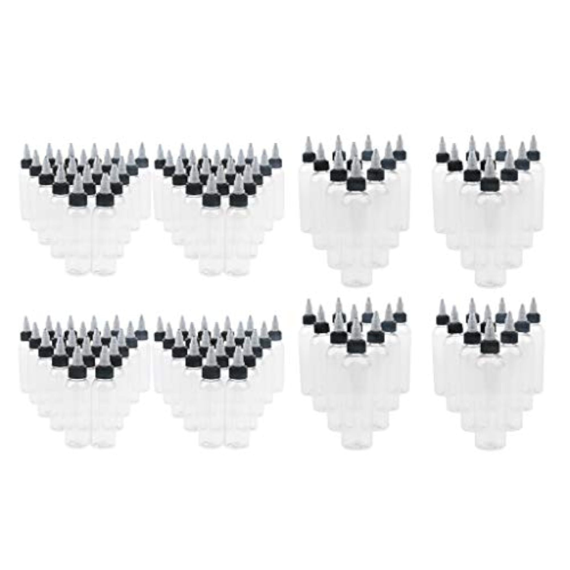 120 Packs PVC Squeeze Bottles with Twist Cap Applicator