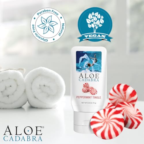 Image of Aloe Cadabra Vaginal Moisturizer, Fresh Mint Scent , pH-Balanced, Water-Based & 95% Aloe Vera, Reduce Dryness, Discomfort, Versatile Uses (2.5 Fl Oz, 1 Pack)