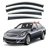 HALODE 4 pezzi Viseras Resistentes a la Intemperie para Infiniti G37/G35/G25 MK4/V36 2007-2015,parasole Resistente Alle Intemperie, accessori per Auto durevoli di Alta qualità