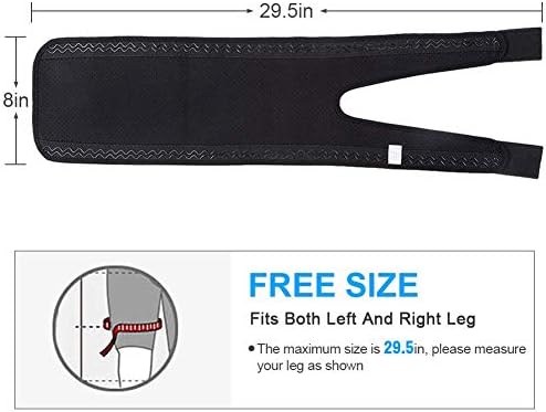 Yosoo Health Gear Adjustable Thigh Support Breathable Thigh Brace with Non-Slip Strap, for Hip, Groin, Hamstring, Thigh, and Sciatic Nerve, Muscle Strain Prevention and Rehabilitation