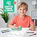 Scribbledo 10 Pack Telling Time Teaching Sheets - 9'x12' Dry Erase Learning Clocks for Kids Homeschooling Supplies