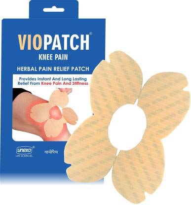 Viopatch Herbal Knee Pain Relief Patch - Pack of 5 Patches | Instant Relief from Knee Pain| Natural Pain Relief Patches | No Side Effects