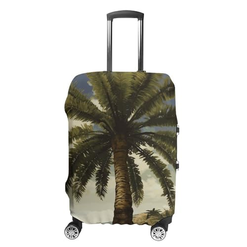Palm Tree Tropical Luggage Cover, Elastic Luggage Protector Fits 19-32in Suitcases, Washable & Anti-Scratch Suitcase Cover for Men Women XL