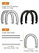 NQV Horseshoe Outside Game,Horse Shoe Game Kit,Horseshoe Set on Lawn Beach Soil Outdoor Backyard Adults. 4 Traditional Heavy Duty Forged Steel Horseshoes Regulation Size+2 Forged Steel Stakes+1 Bag