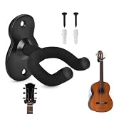 csncis Universell Einsetzbar Gitarren Wandhalterung,Wandhalterung Gitarre,Gitarrenhalter Für Die Wand,Geeignet Für Akustikgitarre, Konzertgitarre,E-Gitarre,Bass,Ukulele (Schwarz)