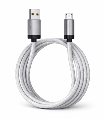 Image of USB A To Micro USB (V8) Nylon Braided Fast Charging & Data Cable, Micro Cable Reinforced Connectors Compatible With Lava A32,A44,A48,A50,A51,A52,A55,A56,A57,A59,Z10,Z20, Z25,Z30,Z40,Z41,Z50