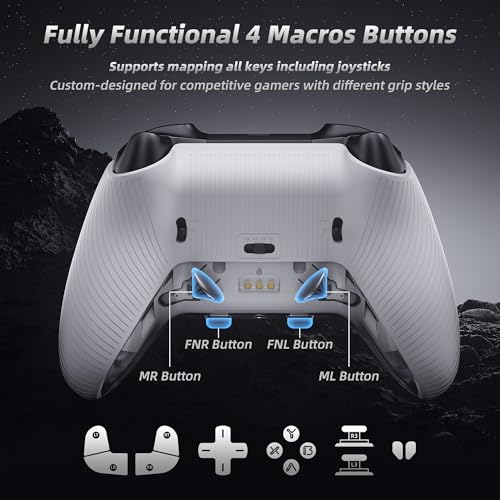 Mytrix Controlador de PC Pro con base de carga, Bluetooth inalámbrico 2.4G Controladores multiplataforma con cable Joysticks de efecto Hall Gatillos Hall/Micro 2 en 1, frecuencia de respuesta de 1000 - imagen 4