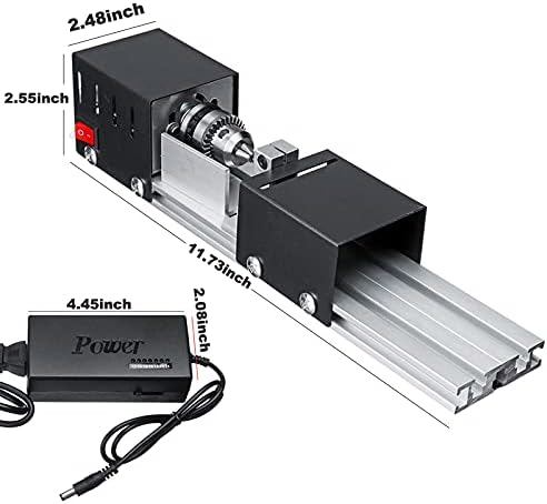 Miniatura 3 de BAENRCY Mini máquina de torno de 12 V-24 V CC 200 W Mini Torno de Madera Accesorios de Fresado para DIY carpintería Taladro de Madera Herramienta