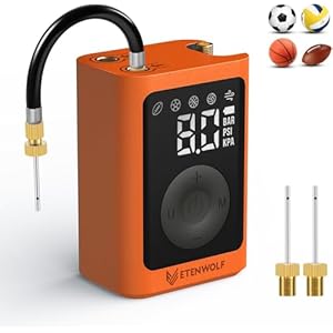 ETENWOLF P300 Plus Ball Pump, Electric Basketball Pump Inflation and Deflation, with 3200 mAh Rechargeable Battery, Air Pump for All Sports Balls