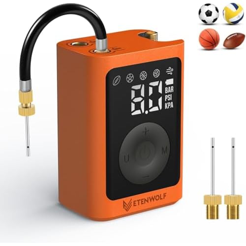 ETENWOLF P300 Plus Ball Pump, Electric Basketball Pump Inflation and Deflation, with 3200 mAh Rechargeable Battery, Air Pump for All Sports Balls vivi