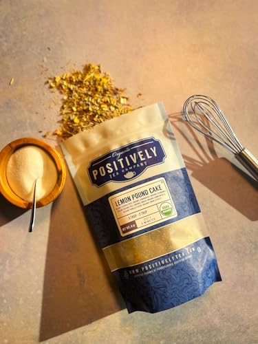 Image of Organic Positively Tea Company, Lemon Pound Cake, Herbal Tea, Loose Leaf, 16 Ounce