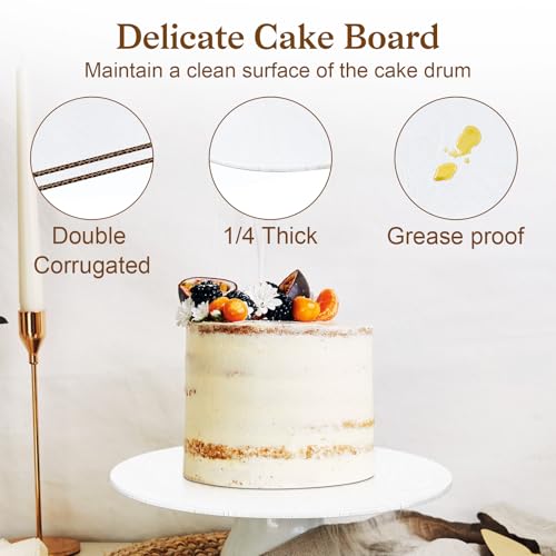 Planches à gâteau de 30,5 cm et support rond épais de 0,6 cm