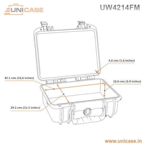 Image of UNICASE Heavy Duty Waterproof Protective Hard Shell Plastic Pelican case for Drones, Cameras & Accessories and Electronic Equipment�s Carry Case with Pick and Pluck, precut Cubed Foam (UW4214FM)