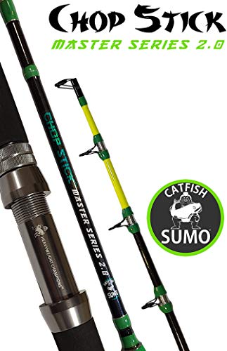 Catfishing Rod, Master Series 2.0 Chop Stick, 1-Piece Casting Catfish Rods For Baitcasting Fishing, Medium Heavy, 7’6”, 10-50Lb Line #TOP3
