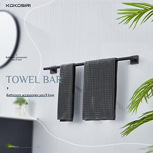 Image of KOKOSIRI Bathroom Towel Bar 36'' Towel Holder for Bath Kitchen Wall Mount Towel Rails 36 Inch Oil Rubbed Bronze Stainless Steel B4005ORB-L36