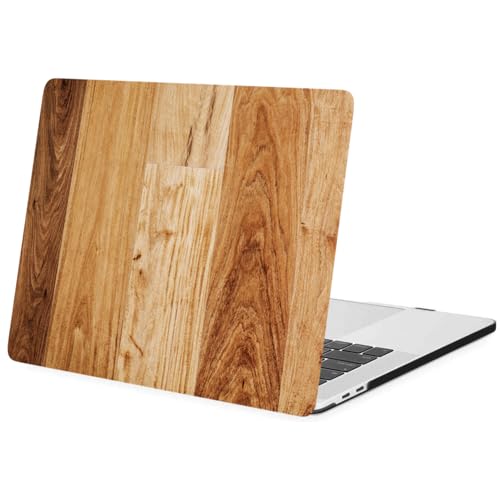 FFBOFFC Custodia Compatibile con MacBook Air 13 Pollici 2020-2018 Modello A2337 A2179 A1932 con Retina Display & Touch ID, Protettiva Custodia Rigida Case in Plastica Cover, Grano di Legno