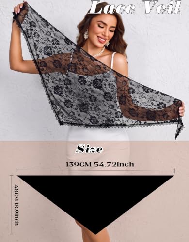 Avidlove Veil Mantilla Head Covering Chapel Veil Lace Shawl Latin Scarf - image 3