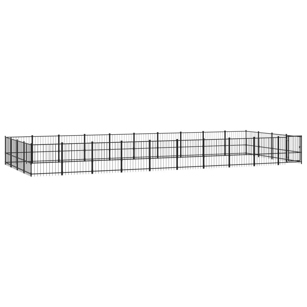 Forniture per cani Outdoor Dog Kennel Steel 37.64 m Animali e forniture per animali domestici