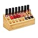 Relaxdays Porta Rossetti in Bambù, 24 Scomparti, Aspetto Naturale, Organizer Rossetti & Pennelli,HLP 10x23x9 cm,naturale immagine