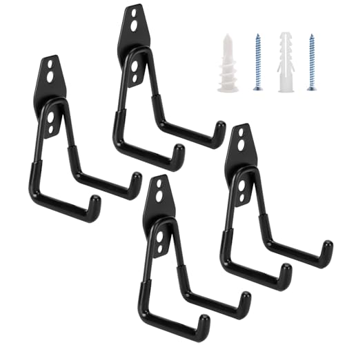 Heavy Duty Garage Hooks (4 Pack, 100 lbs Capacity)