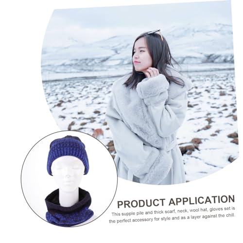 BESPORTBLE Boys and Girls Winter Set Thickened Fleece Neck Warmer Knit Hat and Gloves for Boys and Girls Outdoor Warmth and Comfort for Cold Weather Activities2