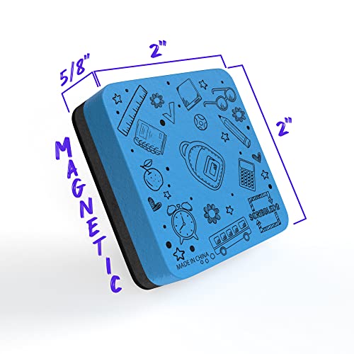 30 Pack Dry Erase Erasers Assorted Colors Magnetic Whiteboard Erasers For Kids And Students - Smudge Free Small Dry Erase Board Erasers For Classroom Home, School And Office #TOP2