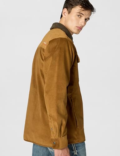 Image of ARIAT Men's FR DuraStretch Sherpa-lined Corduroy Shirt Jacket