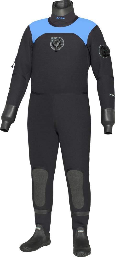 Bare D6 HD Pro Dry Mens Drysuit (Blue, XL Short)
